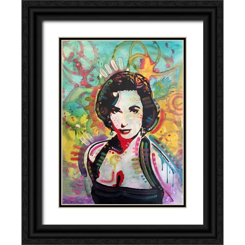 Liz Black Ornate Wood Framed Art Print with Double Matting by Dean Russo Collection
