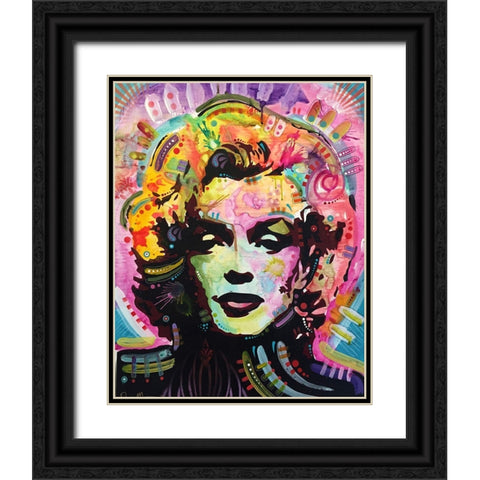 Marilyn 1 Black Ornate Wood Framed Art Print with Double Matting by Dean Russo Collection