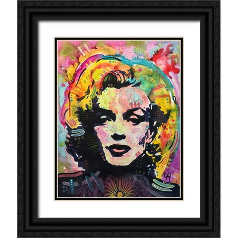 Marilyn 2 Black Ornate Wood Framed Art Print with Double Matting by Dean Russo Collection