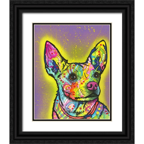 Listening Black Ornate Wood Framed Art Print with Double Matting by Dean Russo Collection