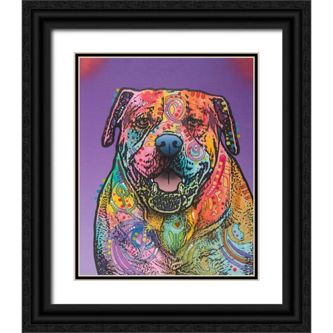 Biddie Black Ornate Wood Framed Art Print with Double Matting by Dean Russo Collection