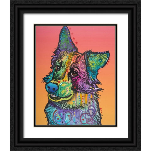 Axel Black Ornate Wood Framed Art Print with Double Matting by Dean Russo Collection