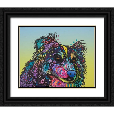 Libby Black Ornate Wood Framed Art Print with Double Matting by Dean Russo Collection