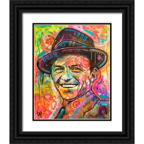 Frank Sinatra II Black Ornate Wood Framed Art Print with Double Matting by Dean Russo Collection