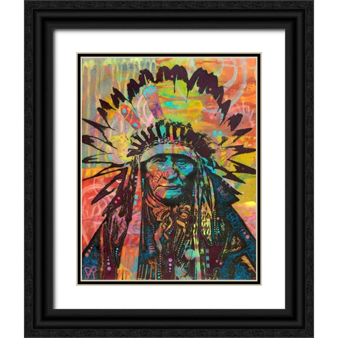 Native American II Black Ornate Wood Framed Art Print with Double Matting by Dean Russo Collection