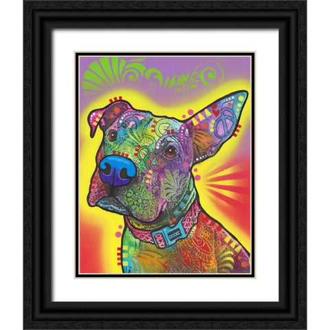 Izzy Black Ornate Wood Framed Art Print with Double Matting by Dean Russo Collection