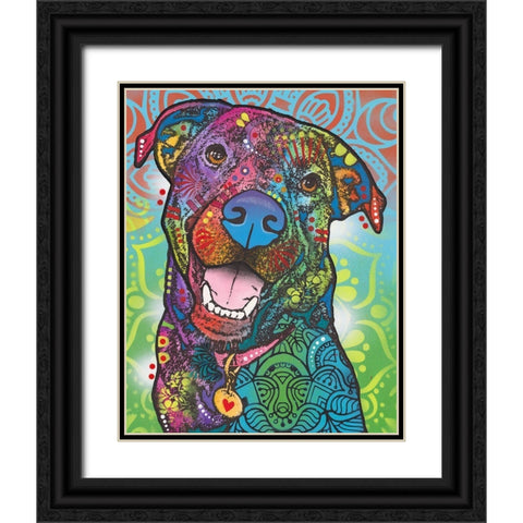 Louie Black Ornate Wood Framed Art Print with Double Matting by Dean Russo Collection