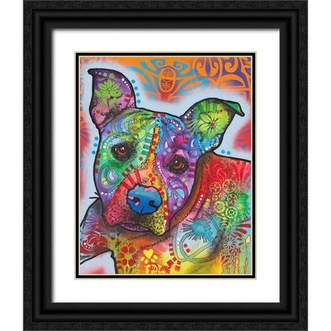 Maka Black Ornate Wood Framed Art Print with Double Matting by Dean Russo Collection