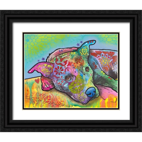 Riley Black Ornate Wood Framed Art Print with Double Matting by Dean Russo Collection