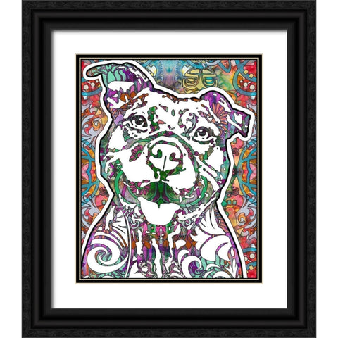 Happy Pit Black Ornate Wood Framed Art Print with Double Matting by Dean Russo Collection