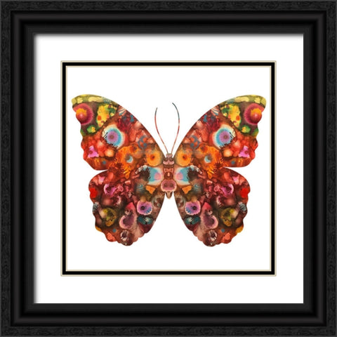 Kamasi Butterfly Black Ornate Wood Framed Art Print with Double Matting by Dean Russo Collection