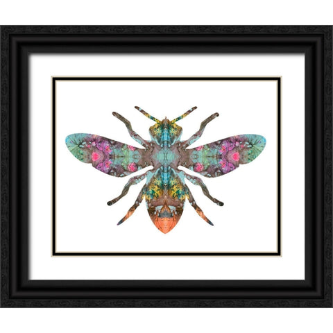 Transverse Bee Black Ornate Wood Framed Art Print with Double Matting by Dean Russo Collection