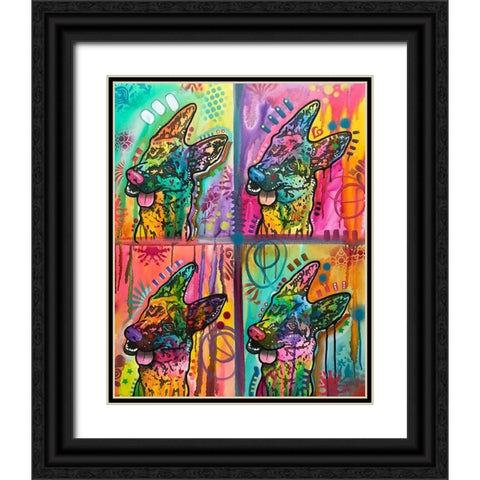 4 Shepherds Black Ornate Wood Framed Art Print with Double Matting by Dean Russo Collection