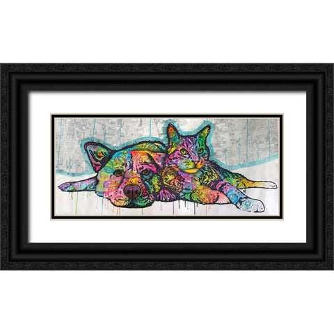 Companions Black Ornate Wood Framed Art Print with Double Matting by Dean Russo Collection