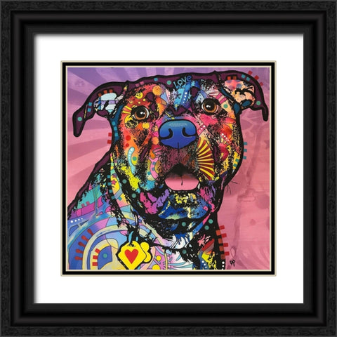 Love Face Black Ornate Wood Framed Art Print with Double Matting by Dean Russo Collection