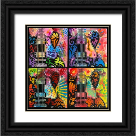 Lucille 4X Black Ornate Wood Framed Art Print with Double Matting by Dean Russo Collection