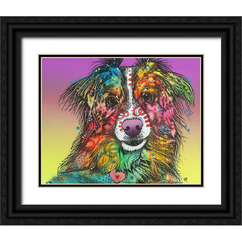 The Look Black Ornate Wood Framed Art Print with Double Matting by Dean Russo Collection