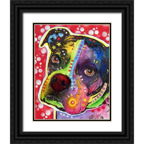 The Young Boxer Black Ornate Wood Framed Art Print with Double Matting by Dean Russo Collection