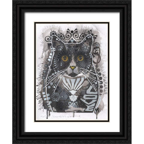 TY Black Ornate Wood Framed Art Print with Double Matting by Dean Russo Collection