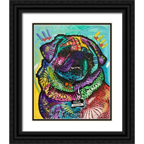 Gus Black Ornate Wood Framed Art Print with Double Matting by Dean Russo Collection