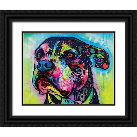 Anni Black Ornate Wood Framed Art Print with Double Matting by Dean Russo Collection