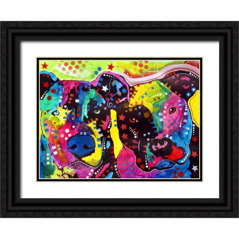 Pits Black Ornate Wood Framed Art Print with Double Matting by Dean Russo Collection