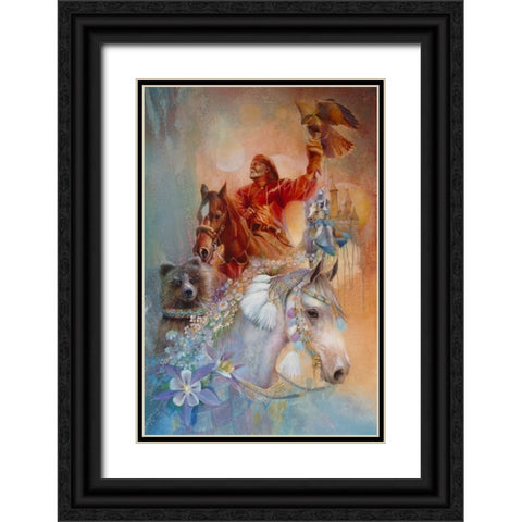 The Kings Huntsman Black Ornate Wood Framed Art Print with Double Matting by Lund, Denton