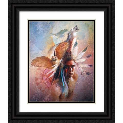 Vision Quest Black Ornate Wood Framed Art Print with Double Matting by Lund, Denton