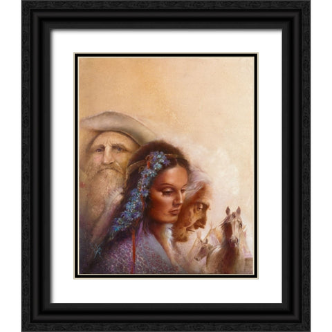 The Wedding Gift Black Ornate Wood Framed Art Print with Double Matting by Lund, Denton
