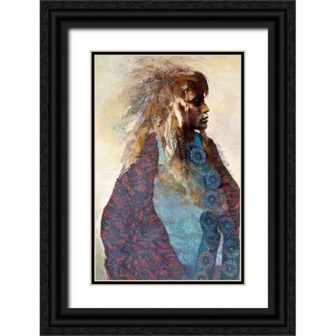 The Young Warrior Black Ornate Wood Framed Art Print with Double Matting by Lund, Denton