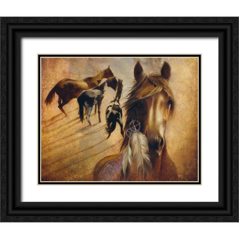 Sunrise On The Mesa Black Ornate Wood Framed Art Print with Double Matting by Lund, Denton