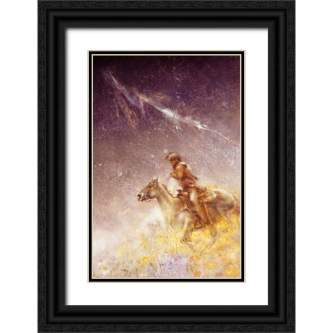 Storm Black Ornate Wood Framed Art Print with Double Matting by Lund, Denton