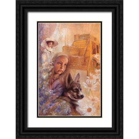 Moving West Black Ornate Wood Framed Art Print with Double Matting by Lund, Denton