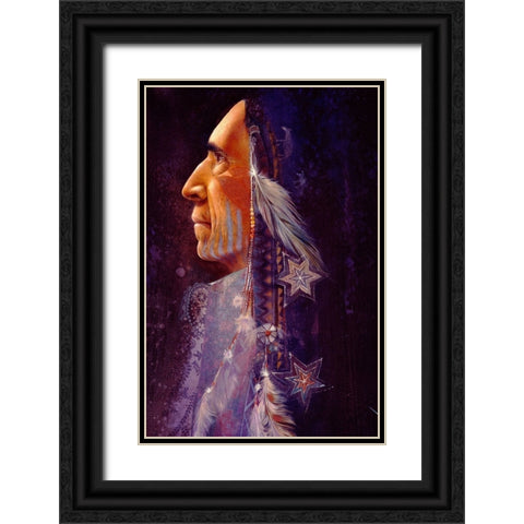 The Shaman Black Ornate Wood Framed Art Print with Double Matting by Lund, Denton