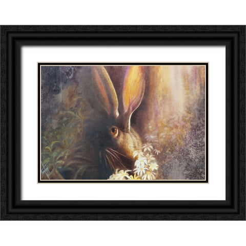 By A Hare Black Ornate Wood Framed Art Print with Double Matting by Lund, Denton