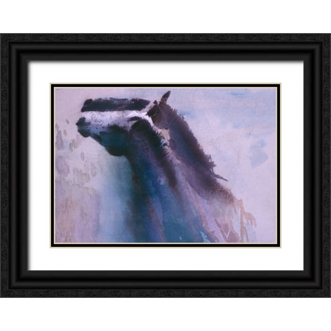 Shadows Black Ornate Wood Framed Art Print with Double Matting by Lund, Denton