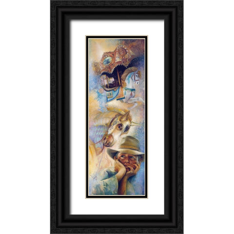 Daydreams Black Ornate Wood Framed Art Print with Double Matting by Lund, Denton