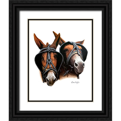 Grandpas Mules Black Ornate Wood Framed Art Print with Double Matting by Engler, Don