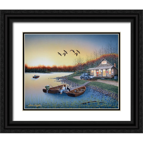 Jacks Place Black Ornate Wood Framed Art Print with Double Matting by Engler, Don