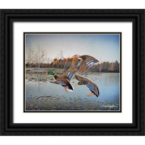 Landing Zone Black Ornate Wood Framed Art Print with Double Matting by Engler, Don