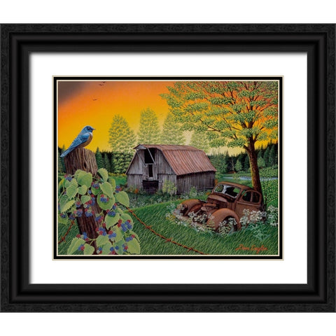 Time Gone By Black Ornate Wood Framed Art Print with Double Matting by Engler, Don