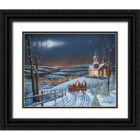 Tis the Season Black Ornate Wood Framed Art Print with Double Matting by Engler, Don