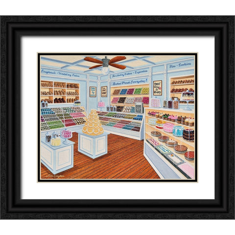 Cake â€˜n Bake Black Ornate Wood Framed Art Print with Double Matting by Engler, Don