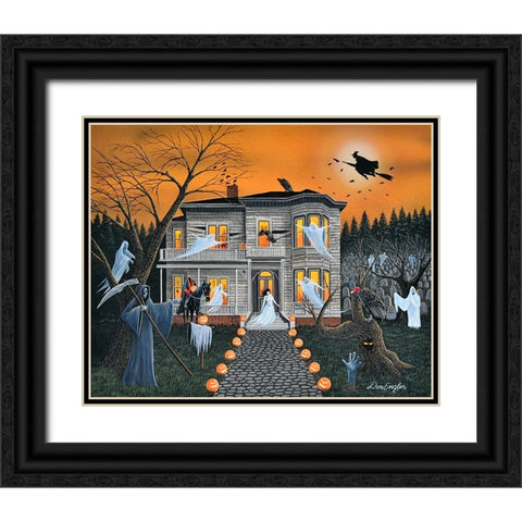 Welcome to Our House Black Ornate Wood Framed Art Print with Double Matting by Engler, Don