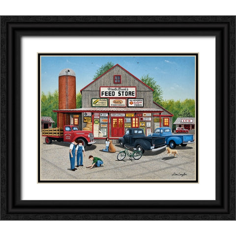 Uncle Bucks Black Ornate Wood Framed Art Print with Double Matting by Engler, Don