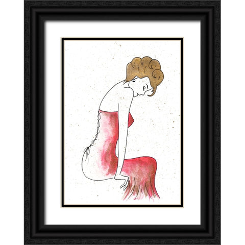 006b Black Ornate Wood Framed Art Print with Double Matting by Steel, Emma