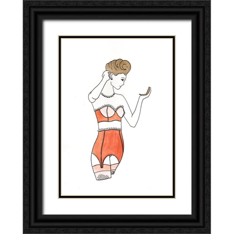 009a Black Ornate Wood Framed Art Print with Double Matting by Steel, Emma