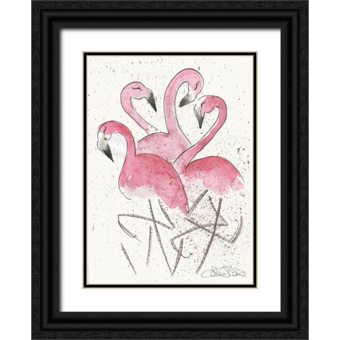 023a Black Ornate Wood Framed Art Print with Double Matting by Steel, Emma