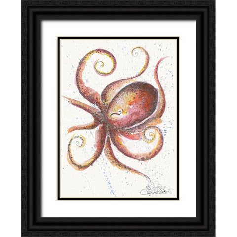 028a Black Ornate Wood Framed Art Print with Double Matting by Steel, Emma