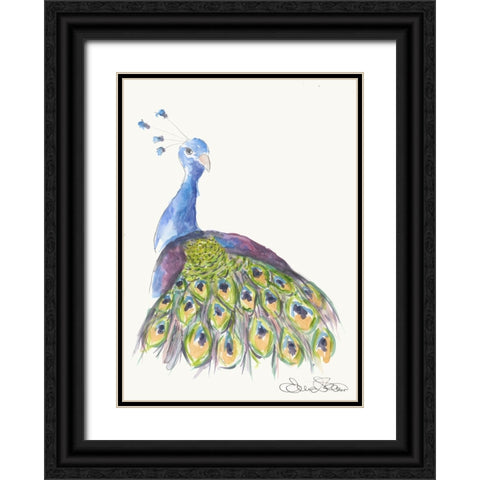 038a Black Ornate Wood Framed Art Print with Double Matting by Steel, Emma